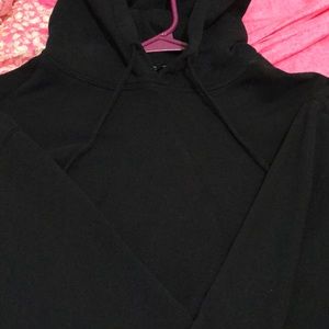 Urban outfitters black cropped hoodie